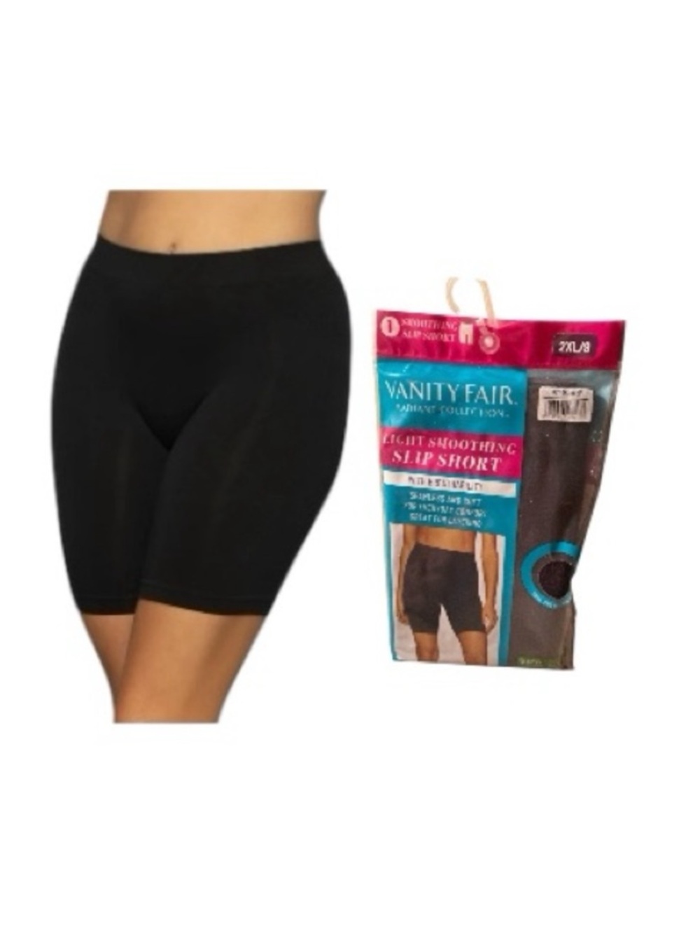 Vanity Fair Black Shapewear Slip Shorts Intimates